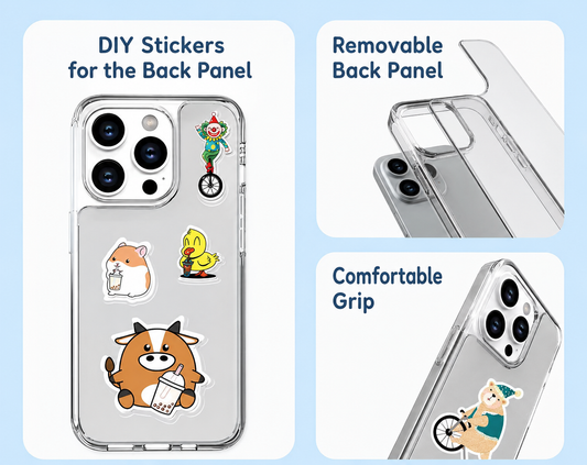 DIY Photo & Sticker Phone Case | Detachable Back Panel