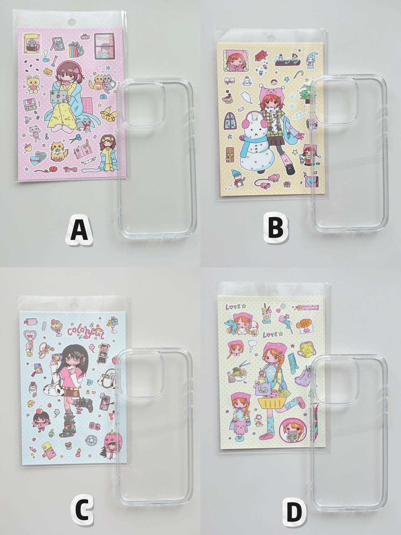 Customizable Decal Resin Phone Case - Pick Your Favorite Stickers