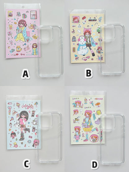 Customizable Decal Resin Phone Case - Pick Your Favorite Stickers