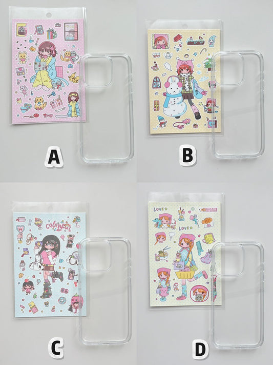 Customizable Decal Resin Phone Case - Pick Your Favorite Stickers