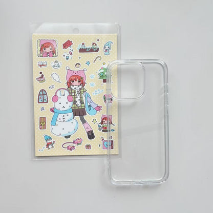 Customizable Decal Resin Phone Case - Pick Your Favorite Stickers