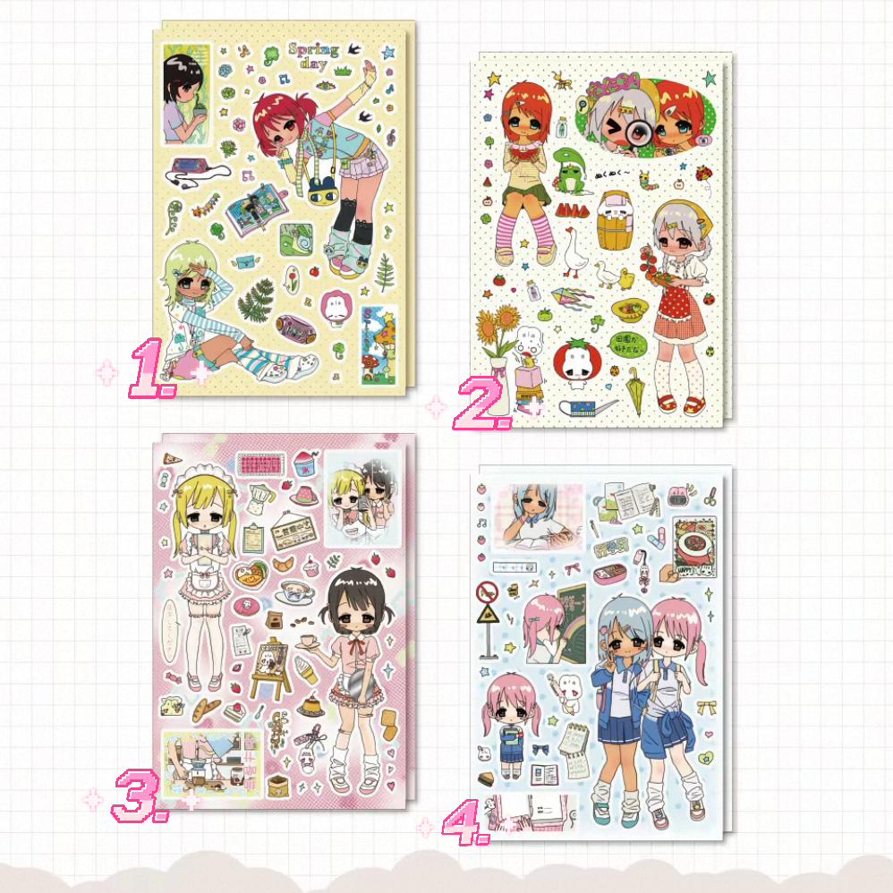 Spring Picnic Club Stickers