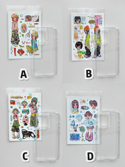 Customizable Decal Resin Phone Case - Pick Your Favorite Stickers