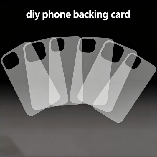 DIY Base Phone Backing Card & Clear Case for iPhone & Samsung (Leave Note for Model)