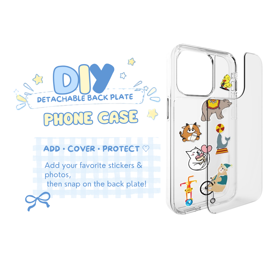 DIY Photo & Sticker Phone Case | Detachable Back Panel