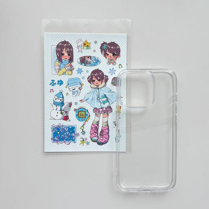 Customizable Decal Resin Phone Case - Pick Your Favorite Stickers