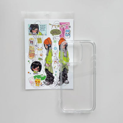 Customizable Decal Resin Phone Case - Pick Your Favorite Stickers