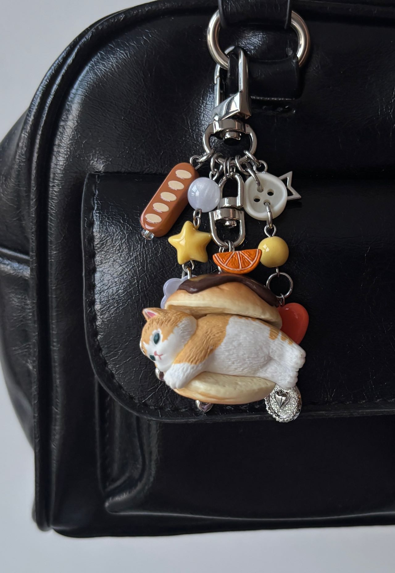 Cute Bread Cat Character Keychain